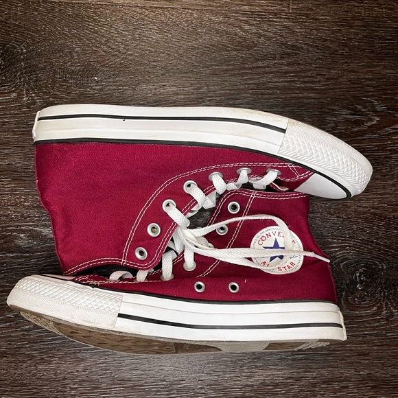 Maroon High top Converses - Slightly Used - Picture 7 of 7